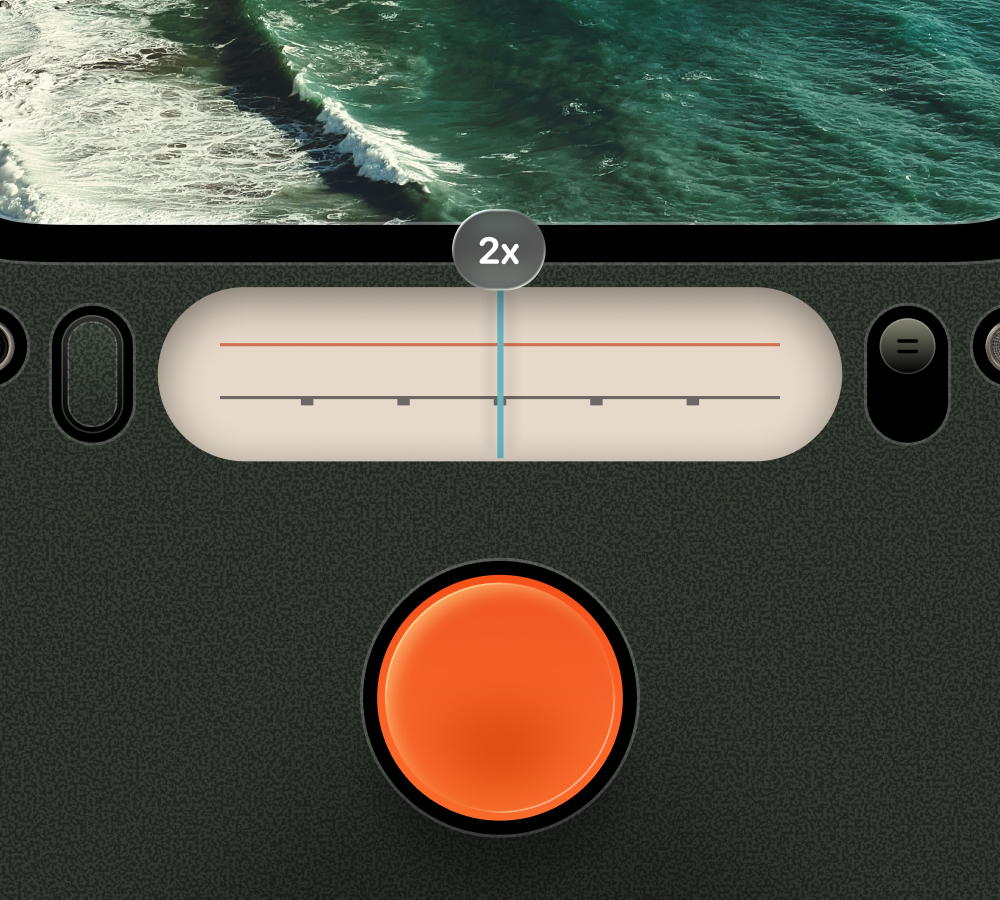 Optical zoom level selector