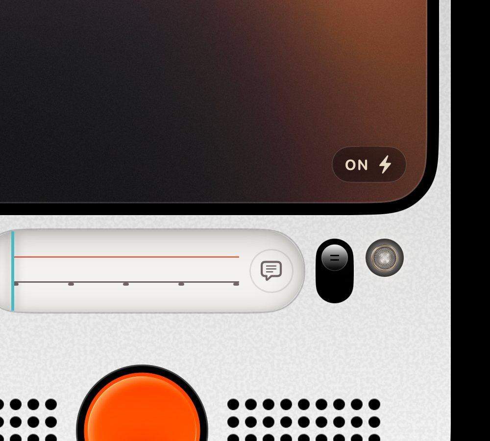 Flash toggle on the camera body